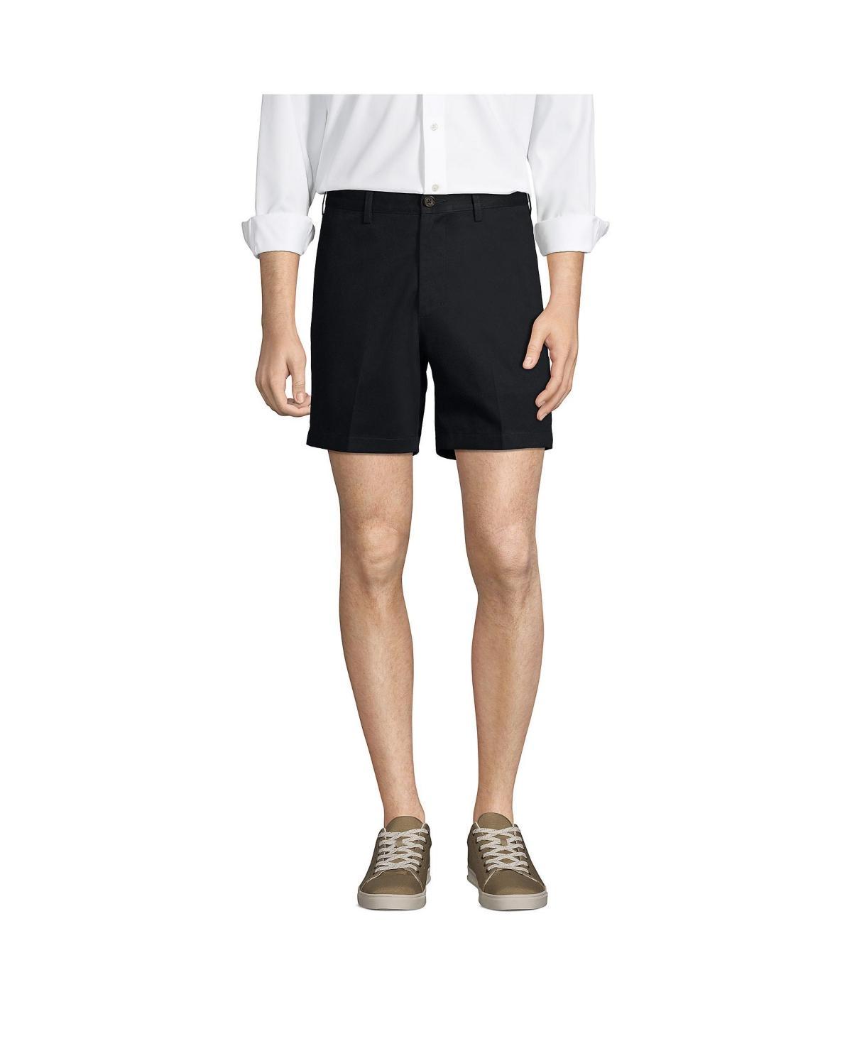 Men's Lands' End Classic-Fit 6-inch No-Iron Chino Shorts, Size: 36, Light Grey Product Image