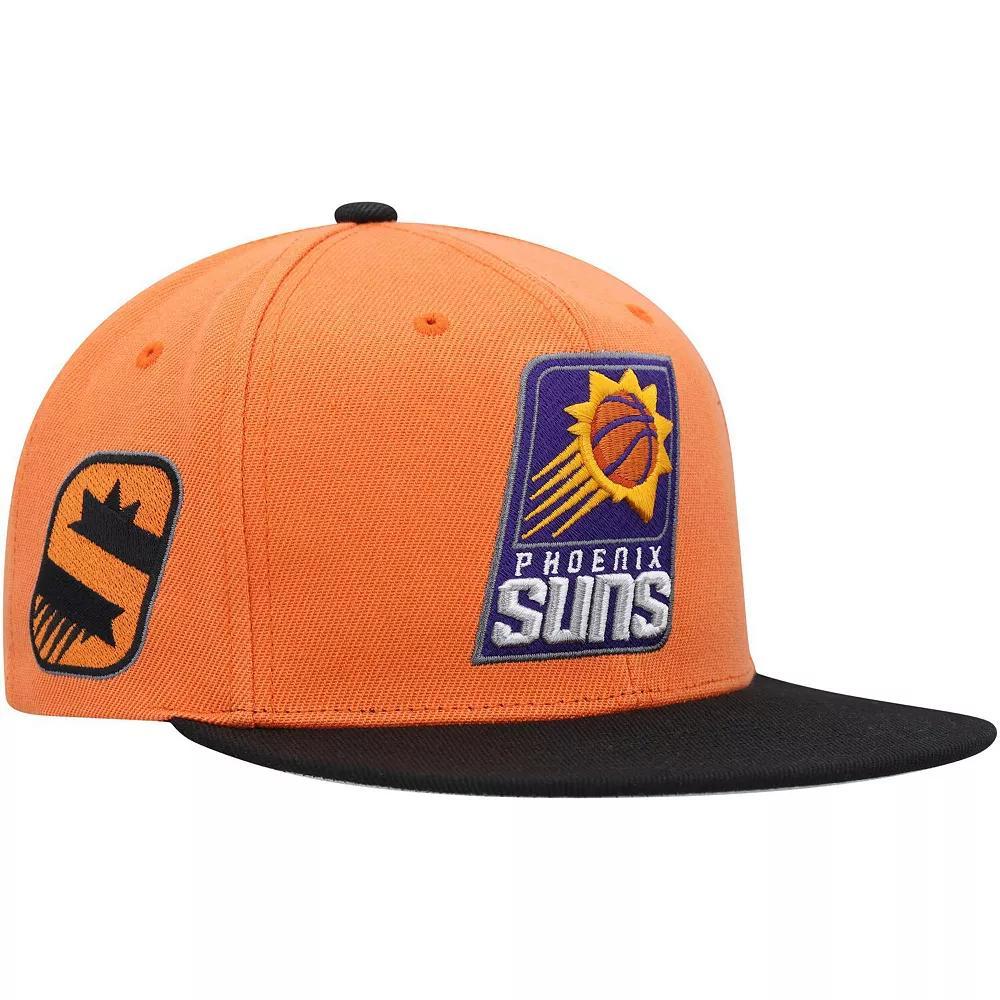 Men's Mitchell & Ness Orange/Black Phoenix Suns Side Core 2.0 Snapback Hat, Phx Orange Product Image