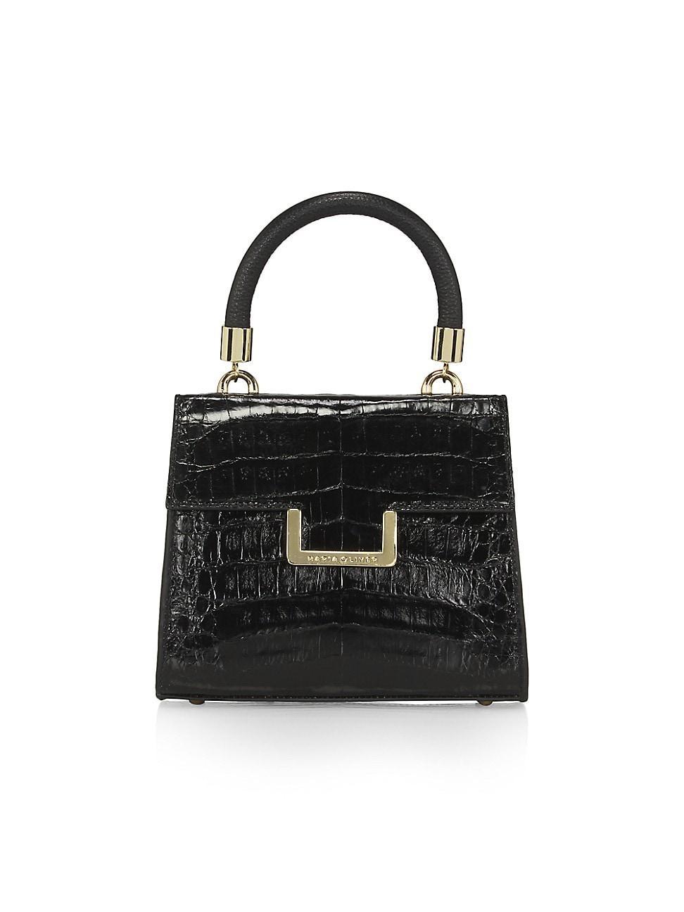 Womens Mini Michelle Crocodile Top Handle Bag Product Image