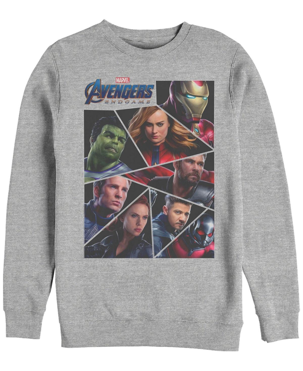 Men's Marvel Avengers Endgame Broken Character Panels Tee, Size: Large, Athletic Grey Product Image