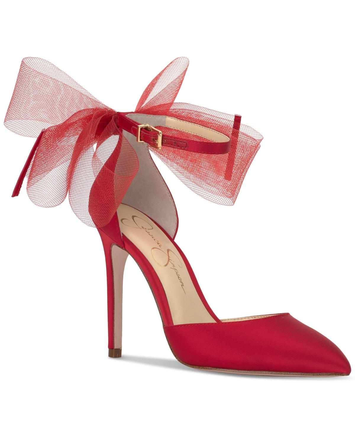Jessica Simpson Phindies Oversized Tulle Bow Back Dress Pumps Product Image