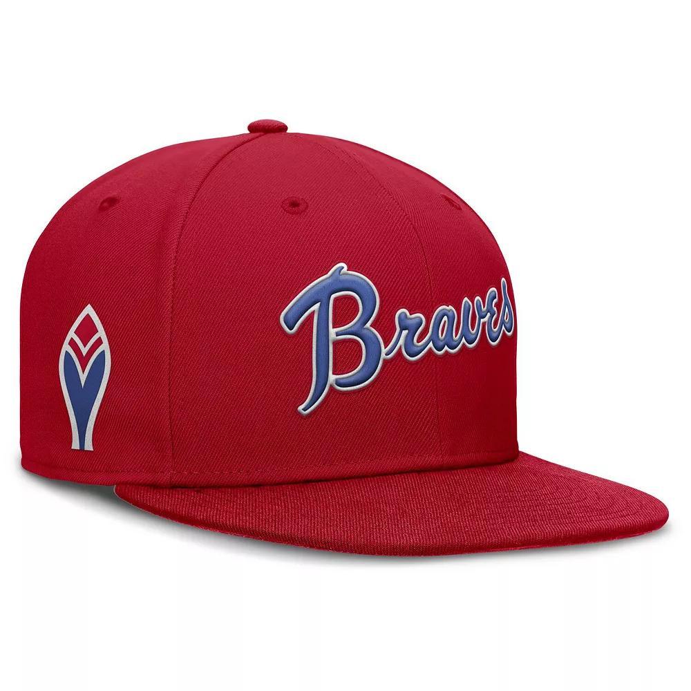 Men's Nike Red Atlanta Braves Cooperstown True Performance Fitted Hat, Size: 7 1/2 Product Image