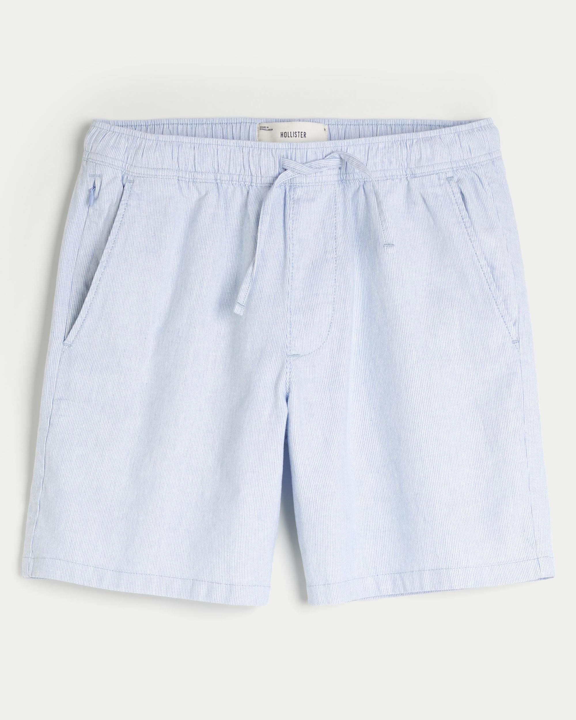 Flex-Waist Linen-Blend Pull-On Shorts 8” Product Image
