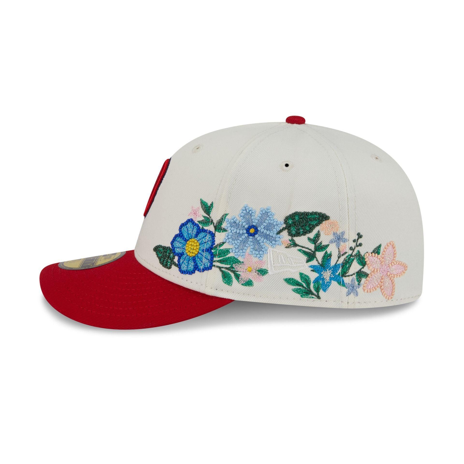 Washington Nationals Tonal Florals White 59FIFTY Fitted Hat Male Product Image
