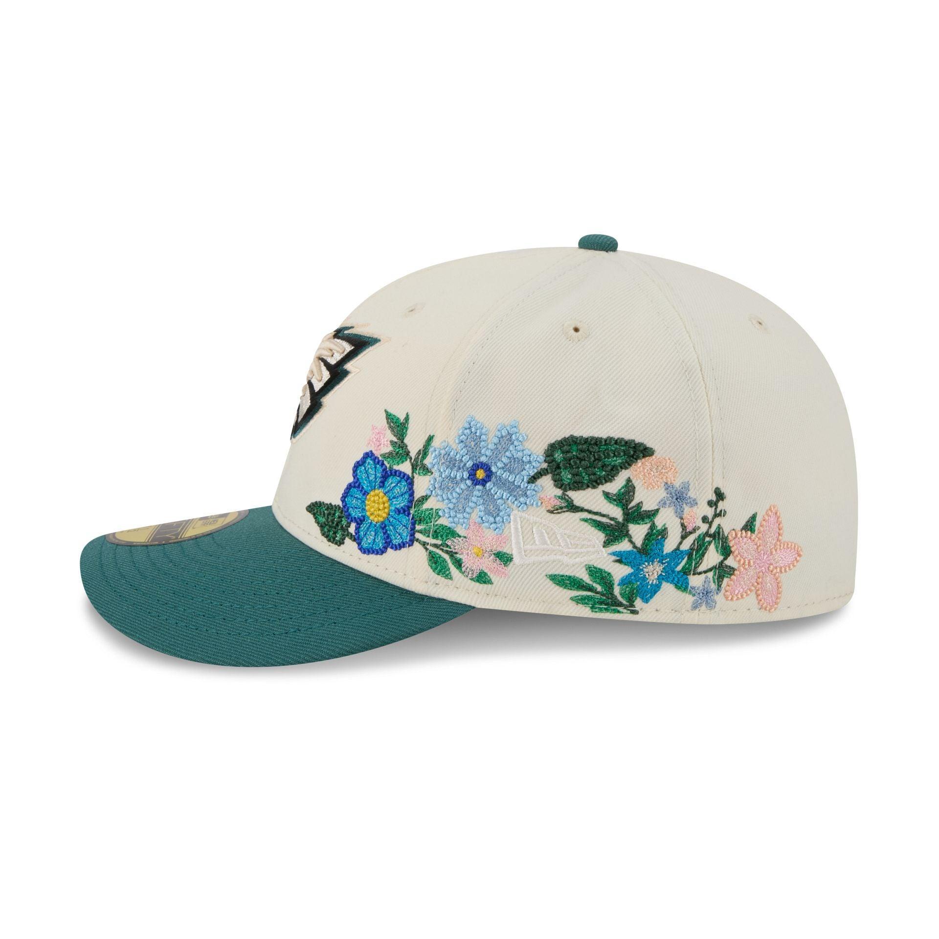 Philadelphia Eagles Tonal Florals White 59FIFTY Fitted Hat Male Product Image