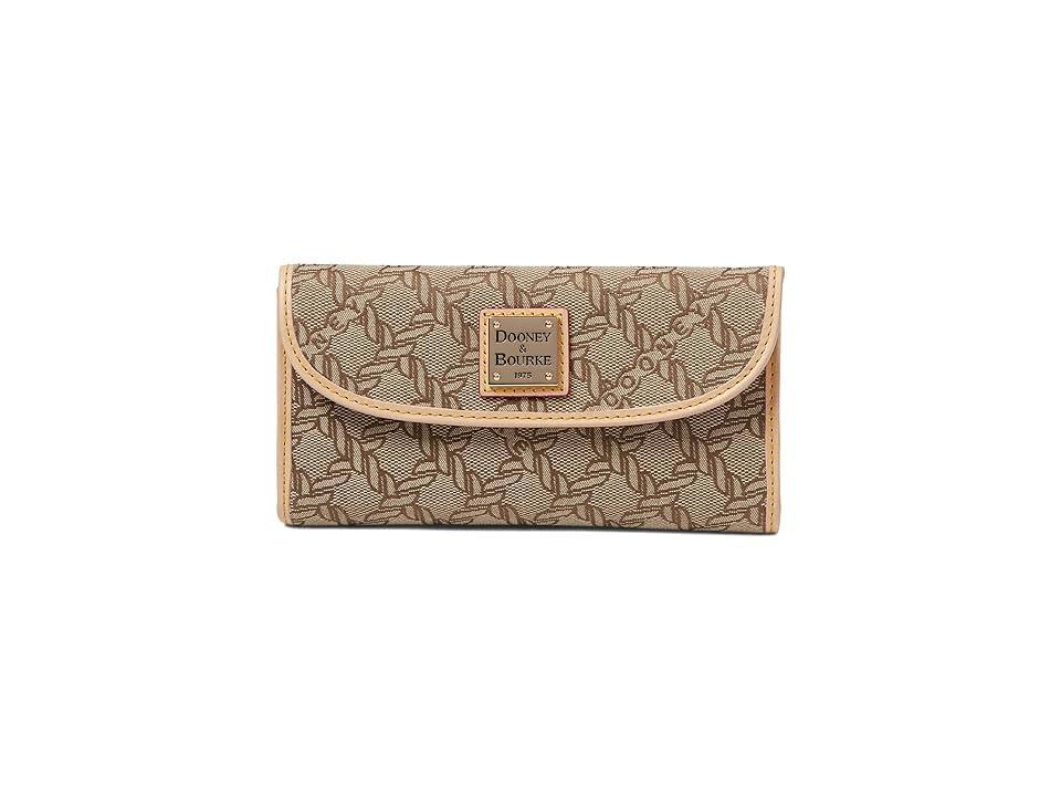 Dooney & Bourke Womens Maritime Continental Fabric Clutch Bag in Brown Product Image
