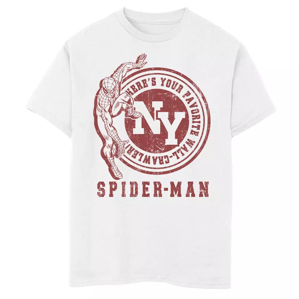 Boys 8-20 Marvel Spider-Man Favorite Rock Crawler Graphic Tee, Boy's, Size: Medium, White Product Image