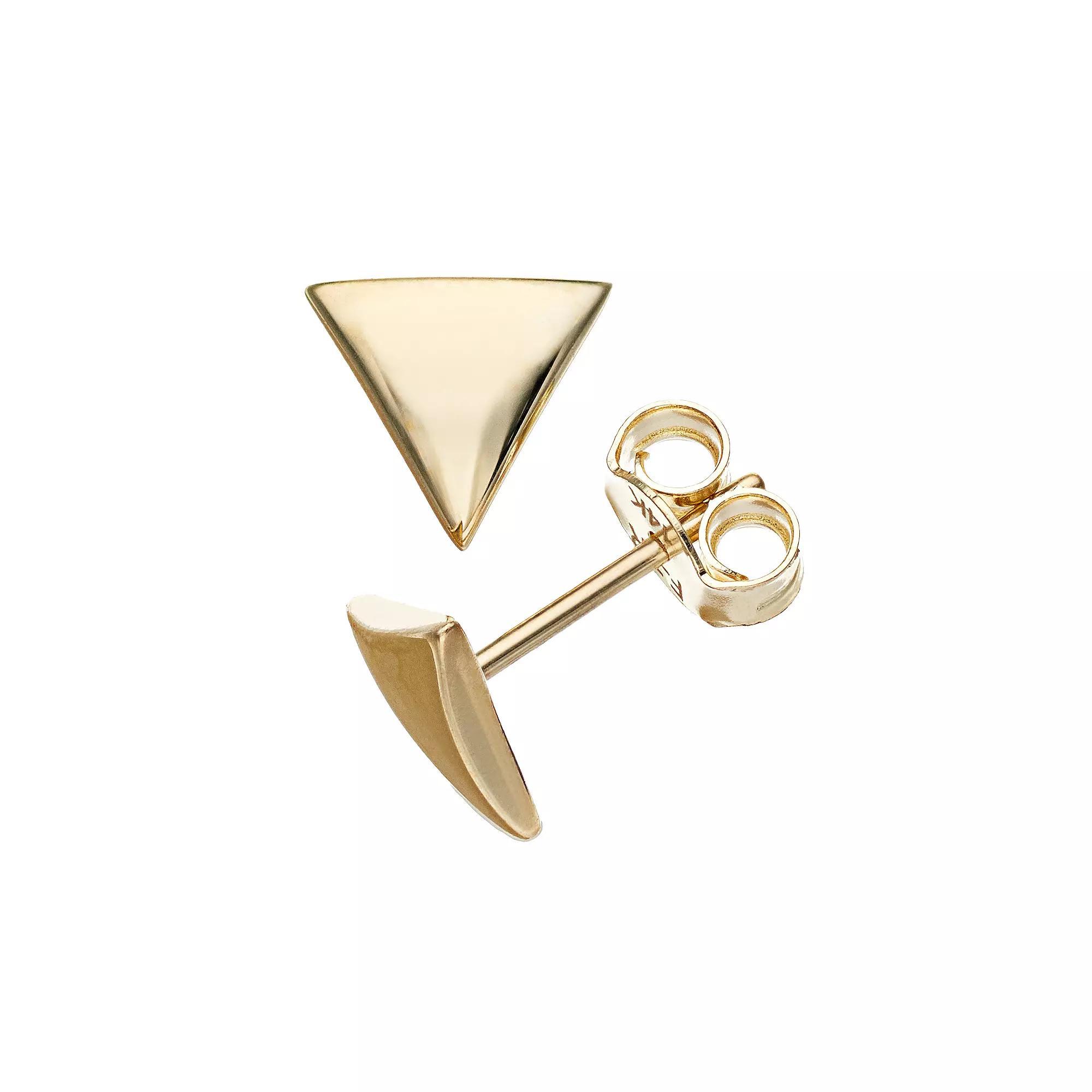 Au Naturale 14k Gold Triangle Stud Earrings, Women's Product Image