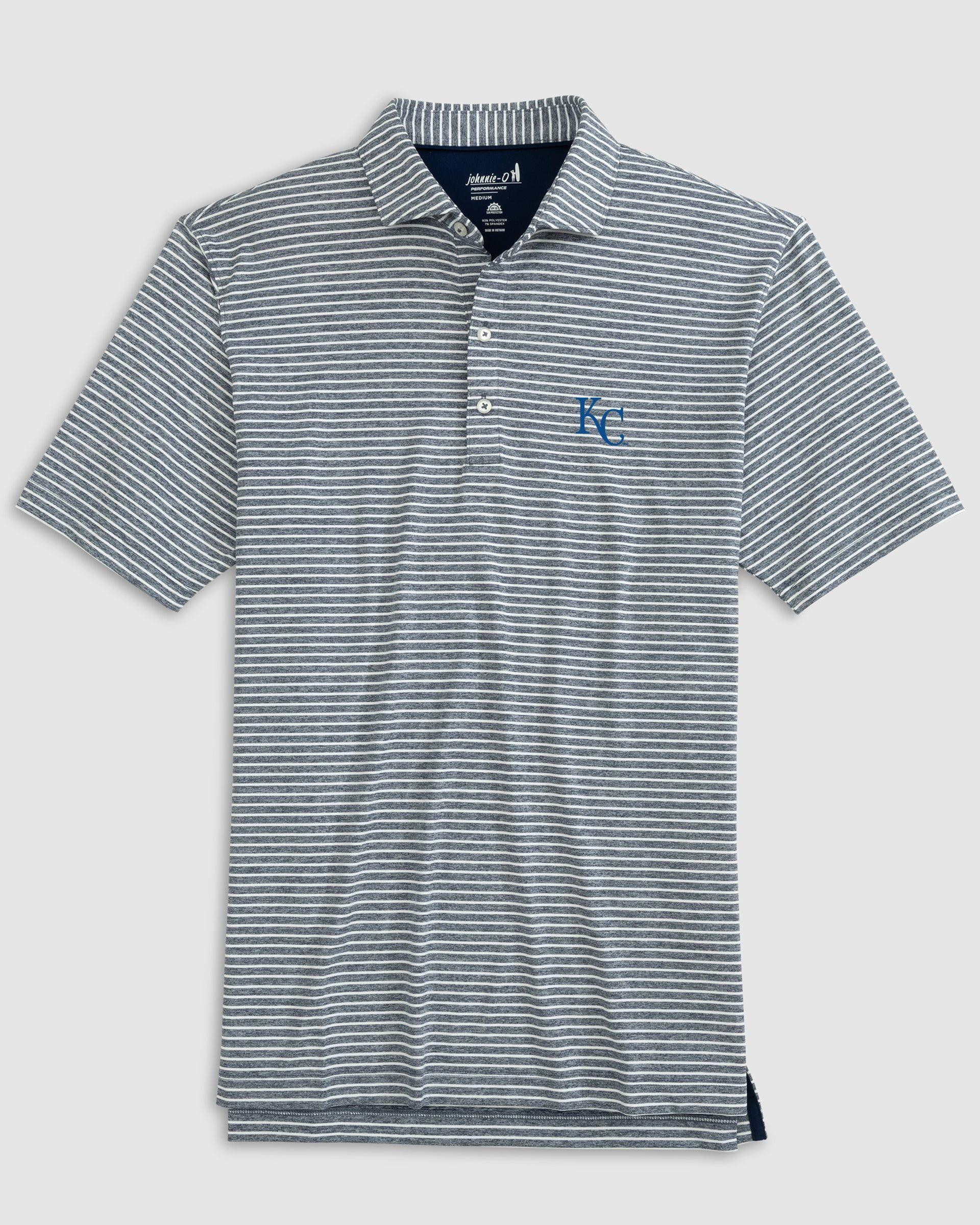 Kansas City Royals Clipperr Striped Jersey Performance Polo Product Image