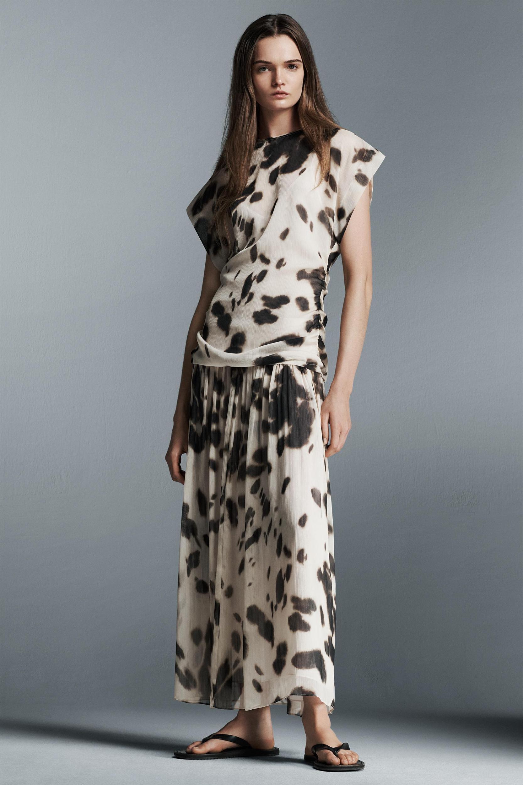 ANIMAL PRINT VOLUMINOUS DRESS ZW COLLECTION Product Image