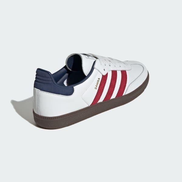 Mens adidas Samba OG Athletic Shoe - Core White / Team Victory Red / Night Indigo Product Image
