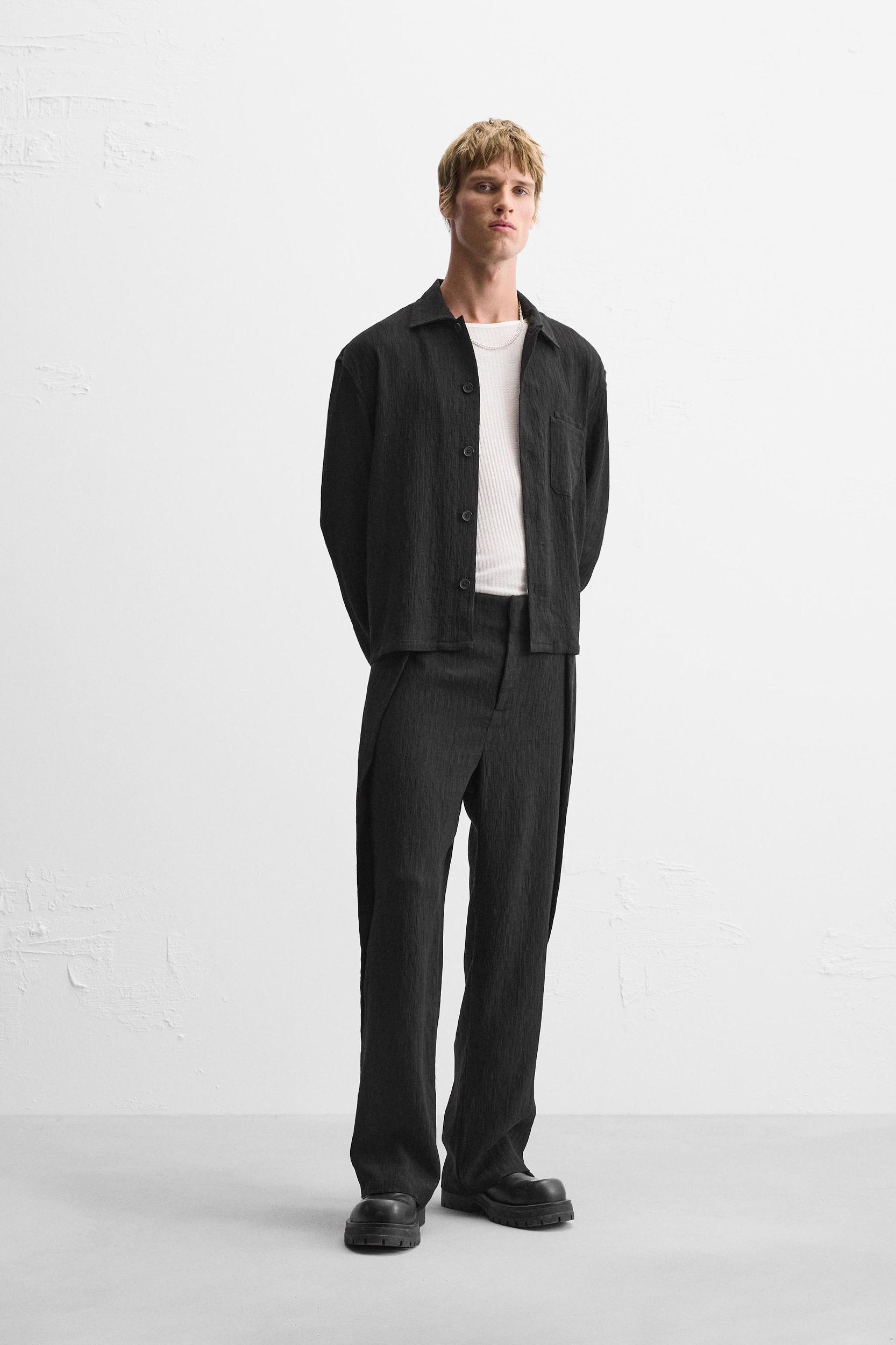 TEXTURED JACQUARD OVERSHIRT Product Image