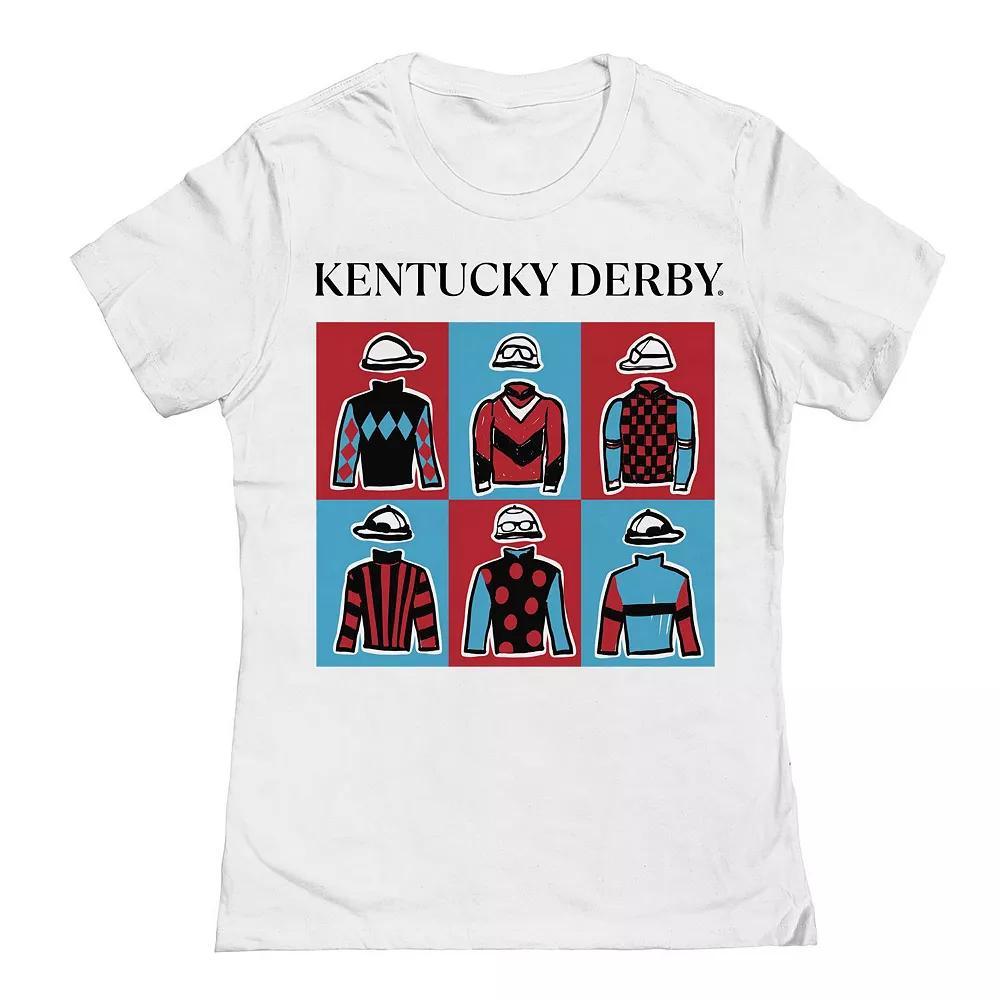 Juniors' Pop Art Rider Kentucky Derby Graphic T-Shirt, Women's, Size: XXL, White Product Image