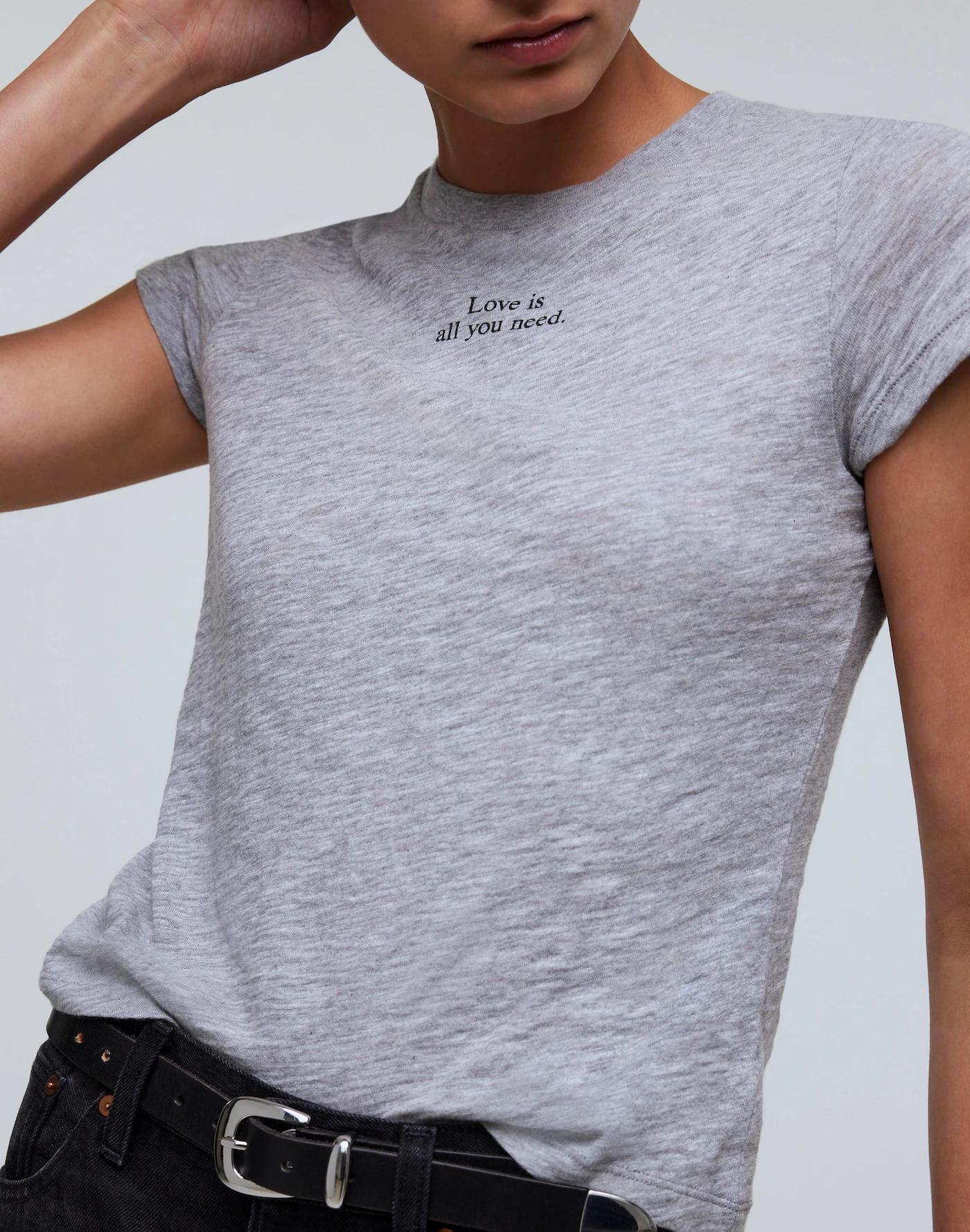 Heathered Graphic Shrunken Tee Product Image