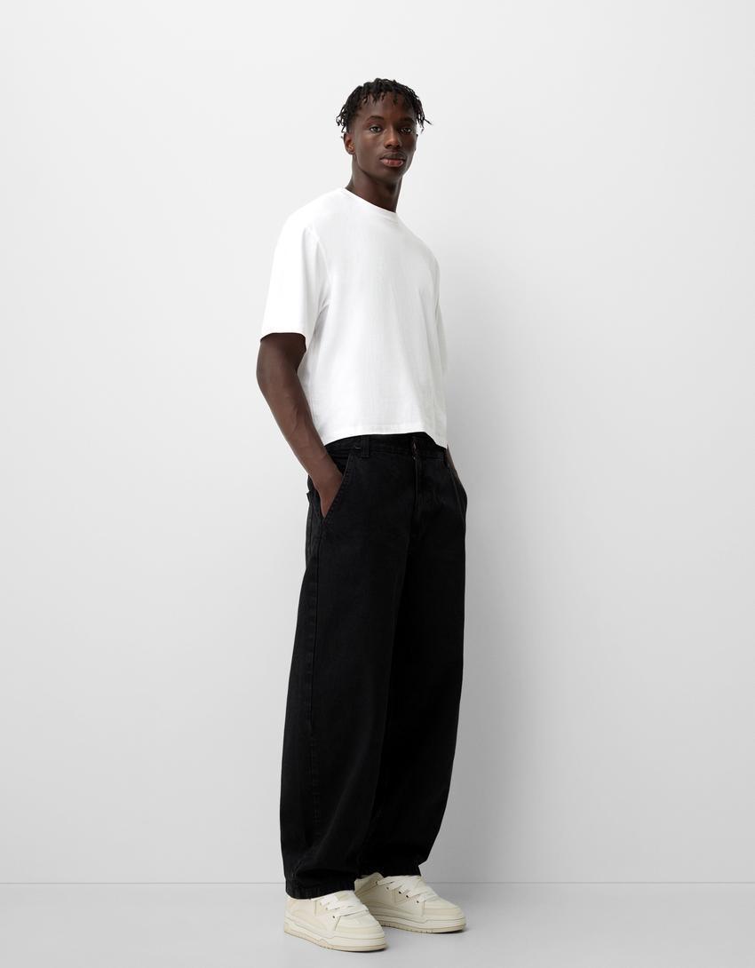 Faded skater-fit jeans Product Image