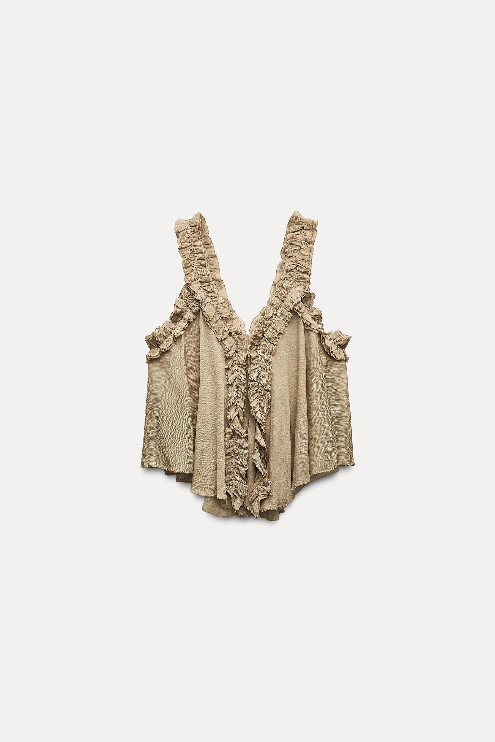 GATHERED STRAPPY TOP ZW COLLECTION Product Image