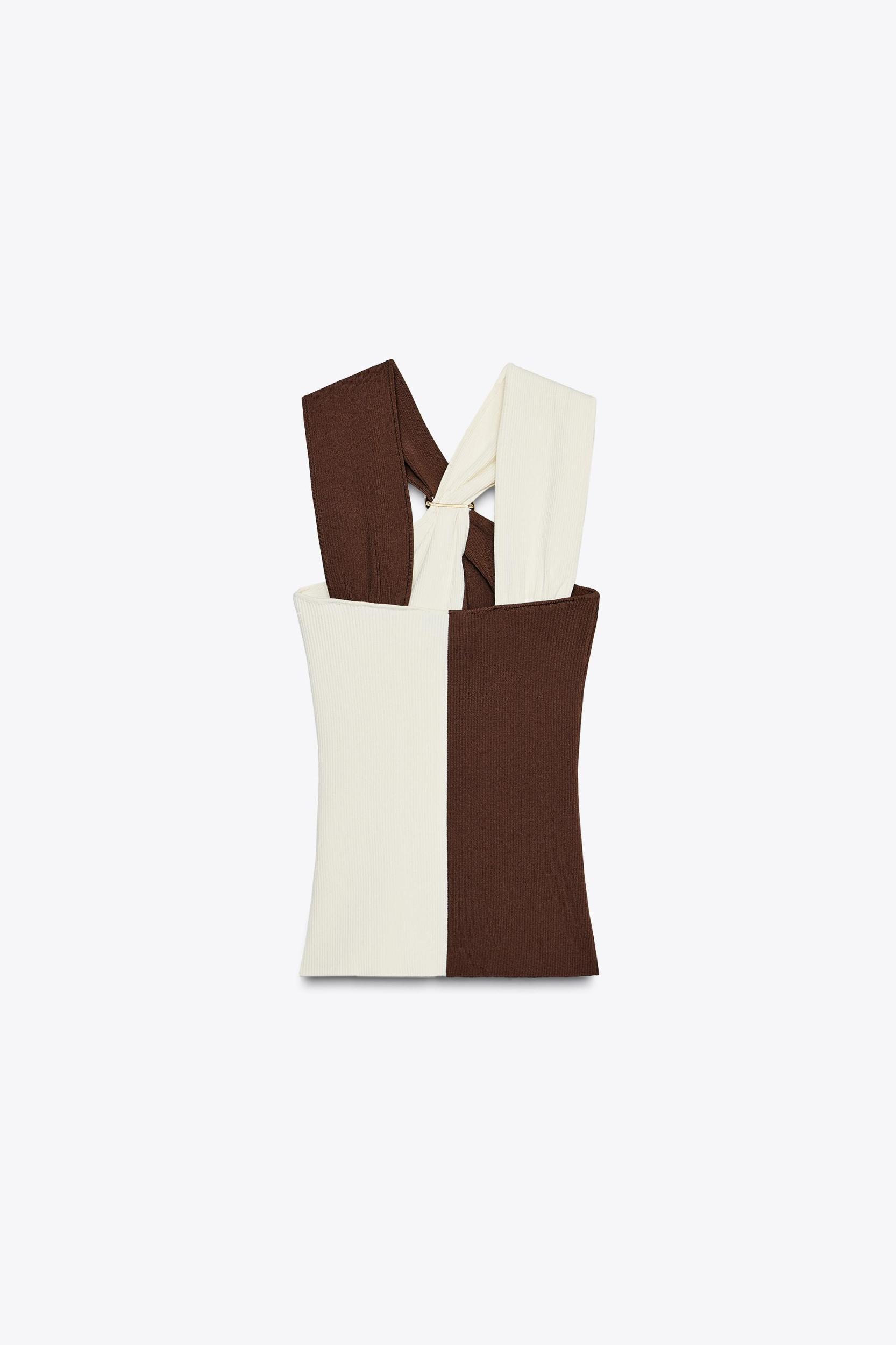HALTER TOP WITH HARDWARE DETAIL Product Image