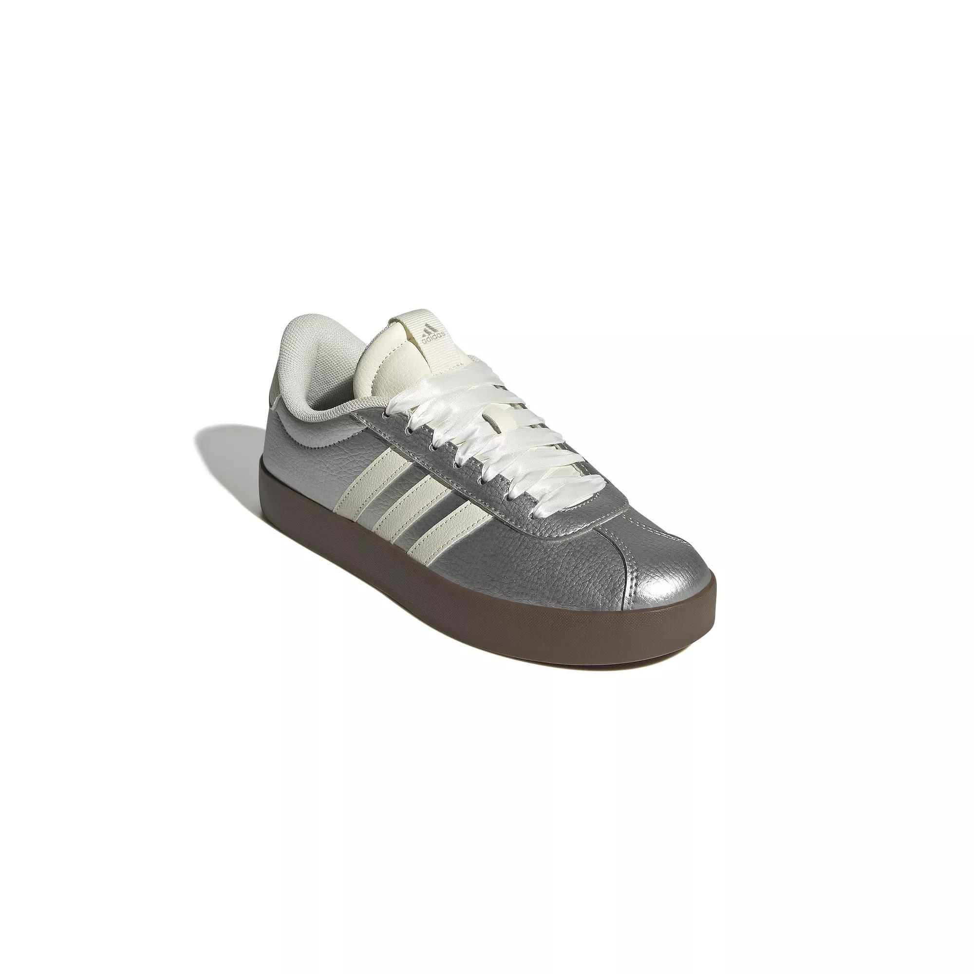 adidas VL Court 3.0 Women's Shoes, Size: 7, Grey Silver White Product Image