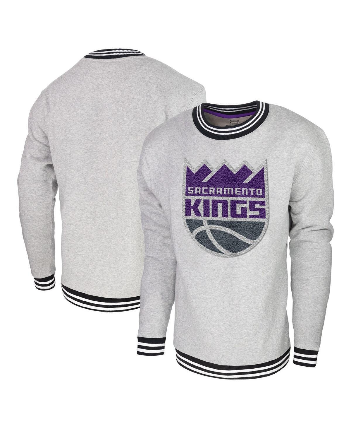 Mens Stadium Essentials Heather Gray Sacramento Kings Club Level Pullover Sweatshirt Product Image