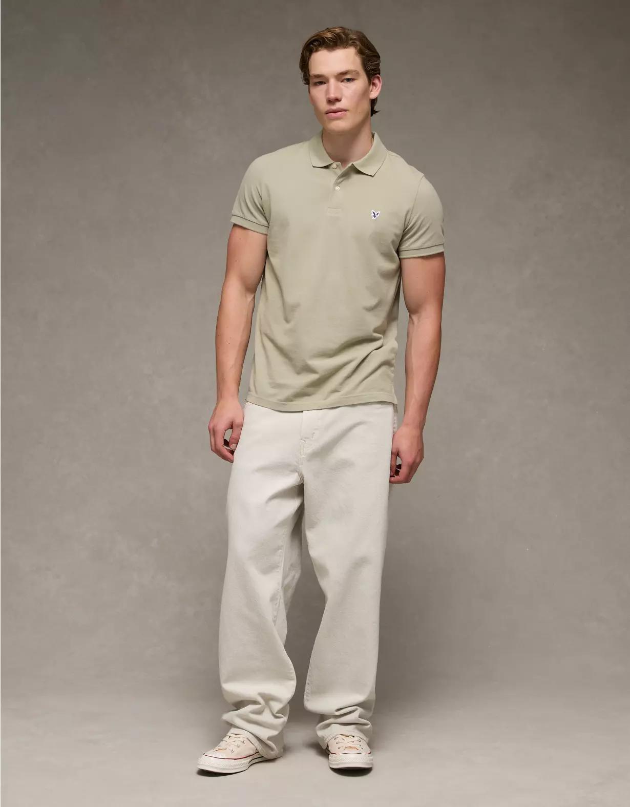 AE Lived-In Slim Fit Pique Polo Shirt Product Image