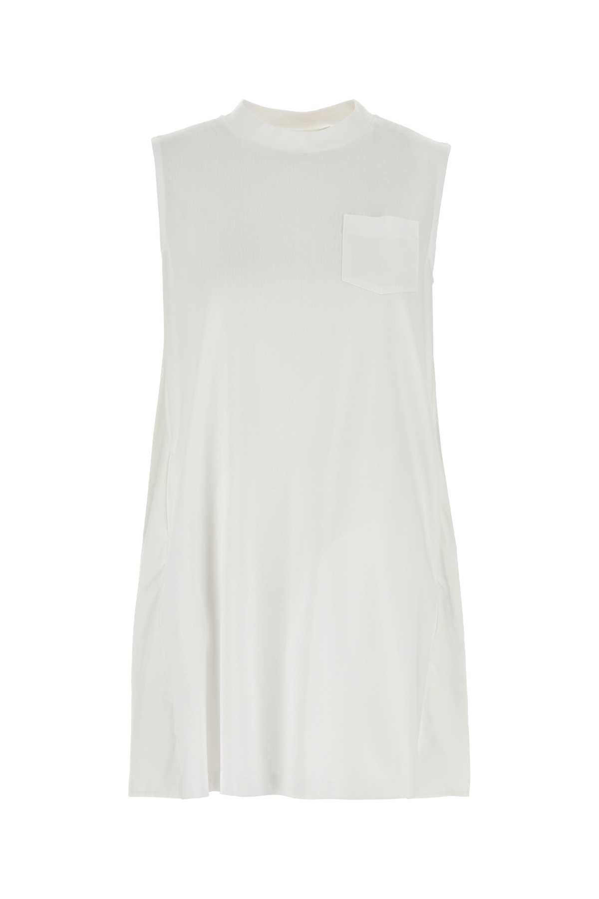 SACAI White Cotton Mini Dress Product Image