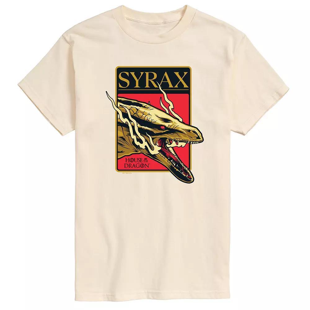Mens House Of Dragon Syrax Badge Graphic Tee Grey Gray Product Image