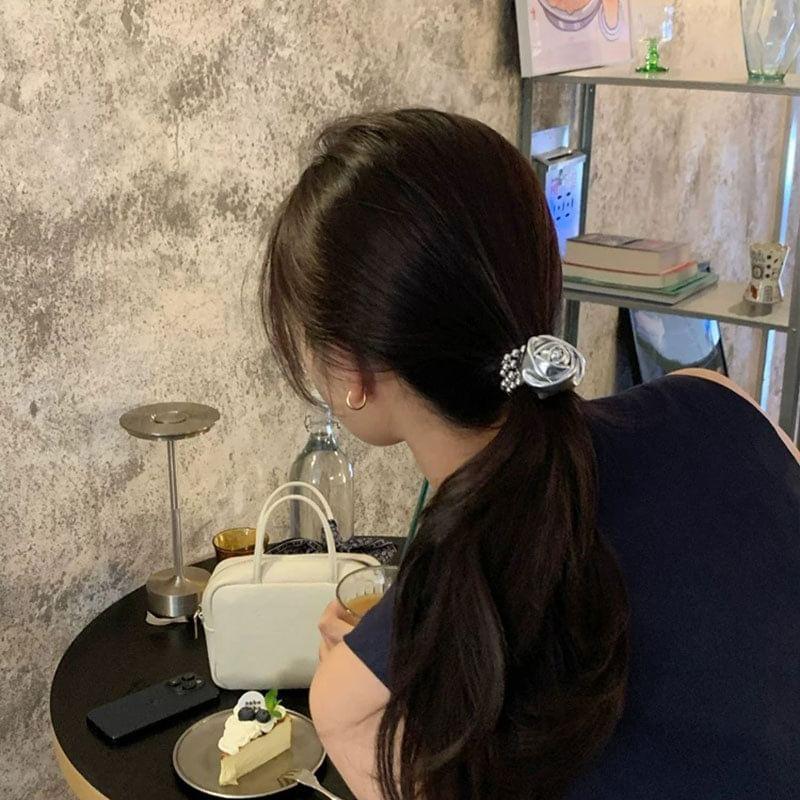 Rose Beaded Hair Tie Product Image