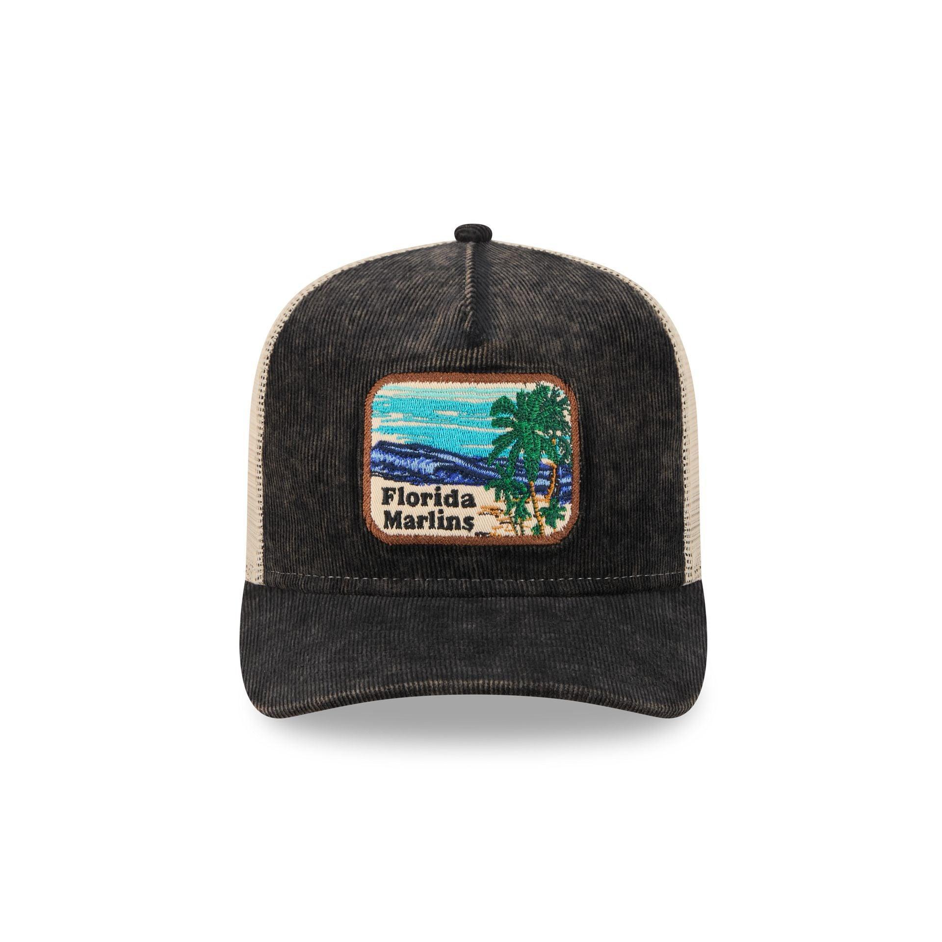 Miami Marlins Vintage Landscape 9FIFTY A-Frame Trucker Hat Male Product Image
