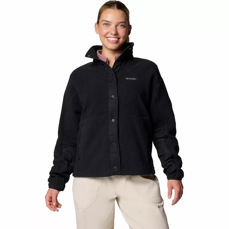 Women's Columbia Cloud Point Snap Front Fleece Jacket, Size: XXL, Stone Green Product Image