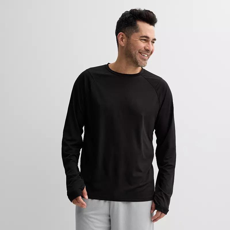 Men's Tek Gear® Dry Tek Long Sleeve Shirt, Size: Large, Mineral Black Cd Product Image