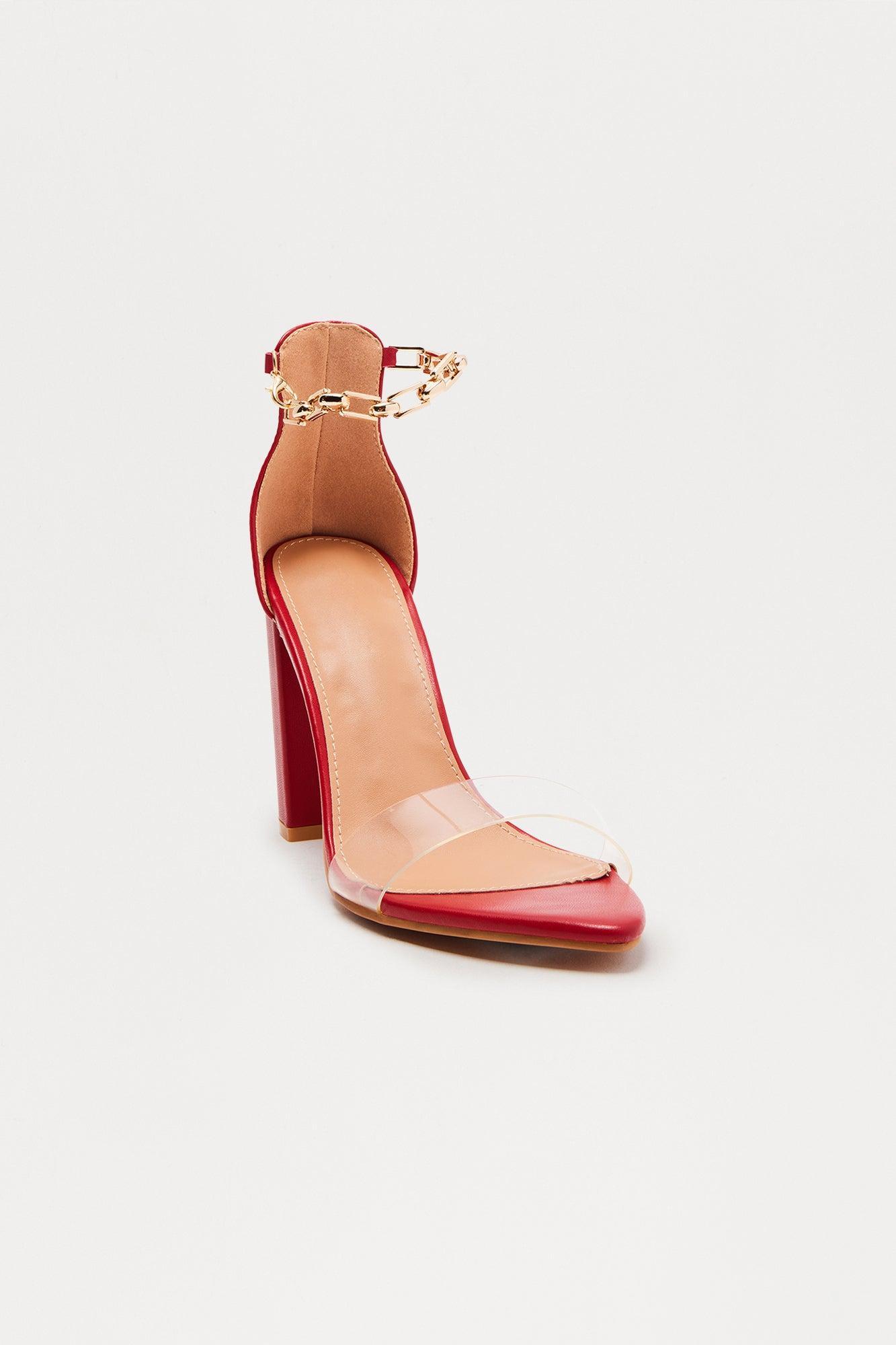 Carter Ankle Strap Heels - Wine Female Product Image