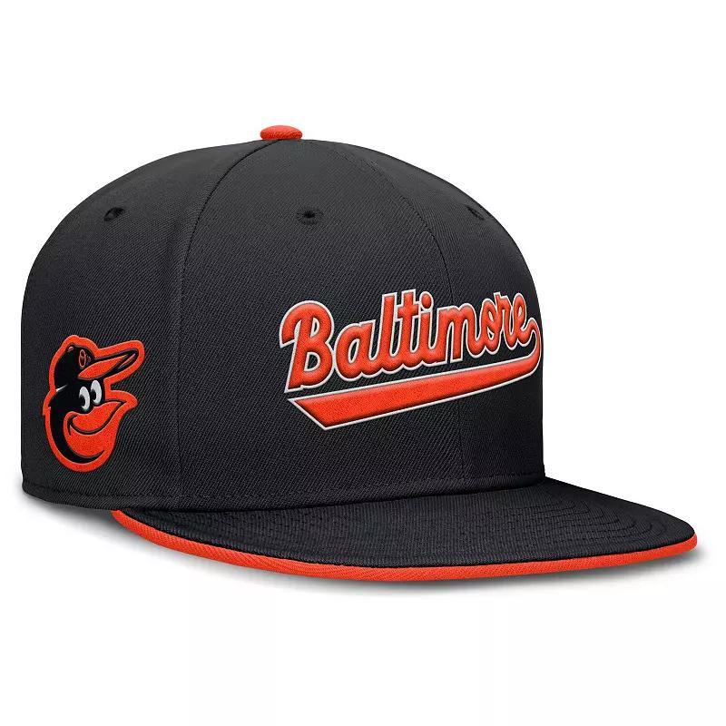 Men's Nike Black Baltimore Orioles True Performance Fitted Hat, Size: 7 Product Image