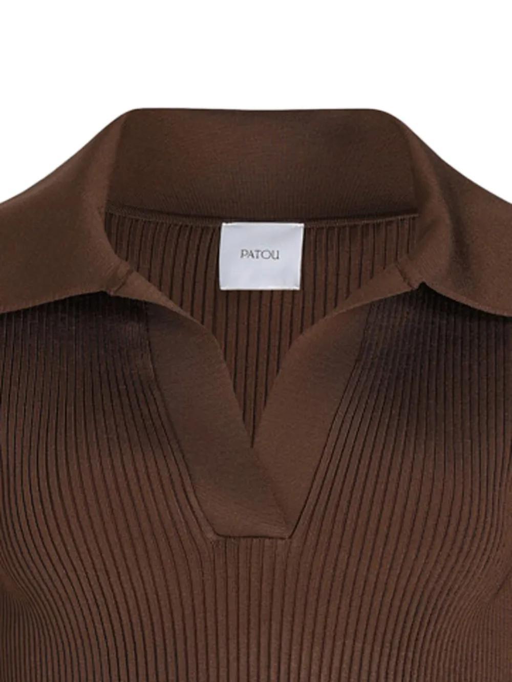 knitted polo top Product Image