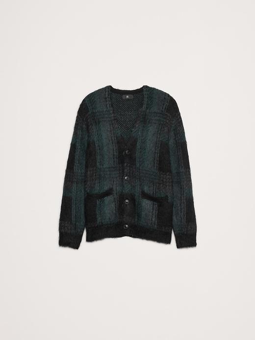 Brushed Plaid Cardigan Product Image