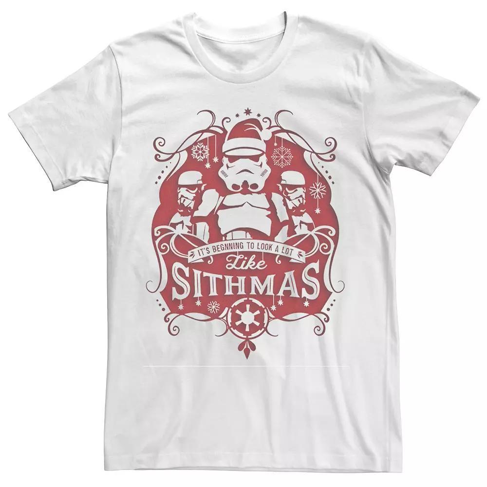 Men's Star Wars Stormtrooper "Sithmas" Graphic Tee, Size: XXL, White Product Image
