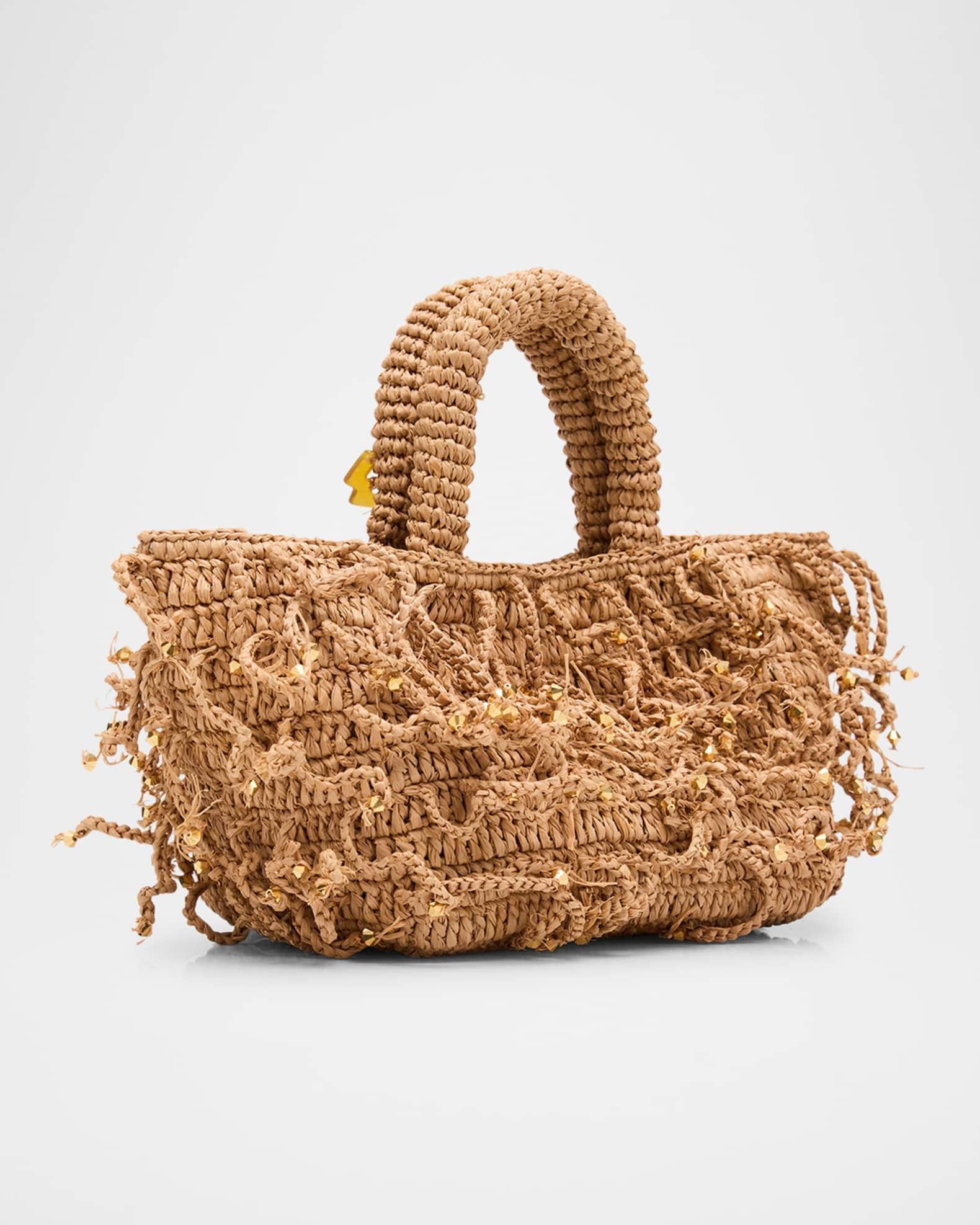 Fanny Spaghetti Fringed Crochet Shoulder Bag Product Image