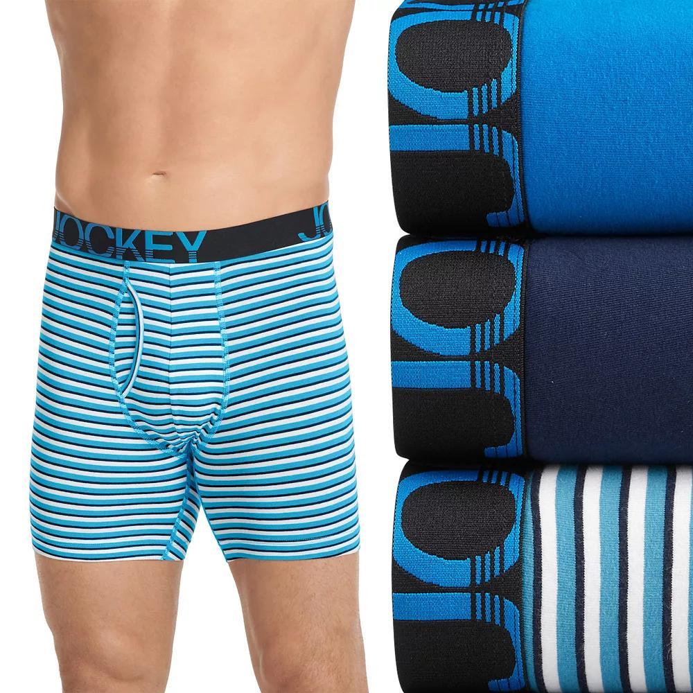 Men's Jockey® 3-pack ActiveStretch™ Long Leg Briefs, Size: Medium, Turquoise Assorted Product Image