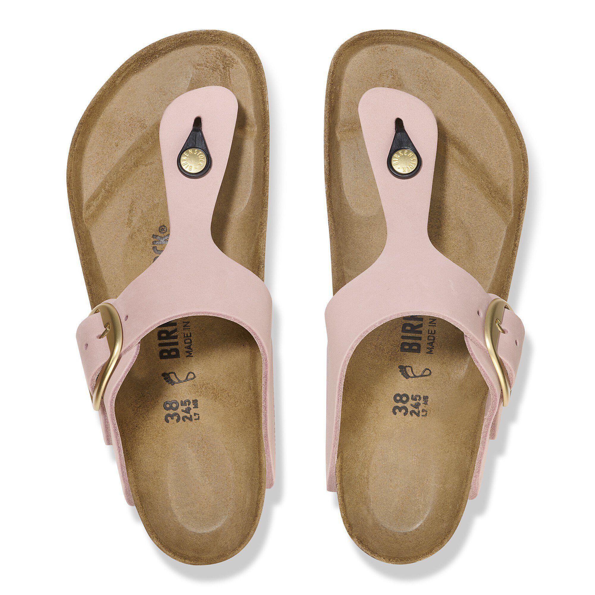 Gizeh Big Buckle Nubuck Leather Soft Pink Product Image