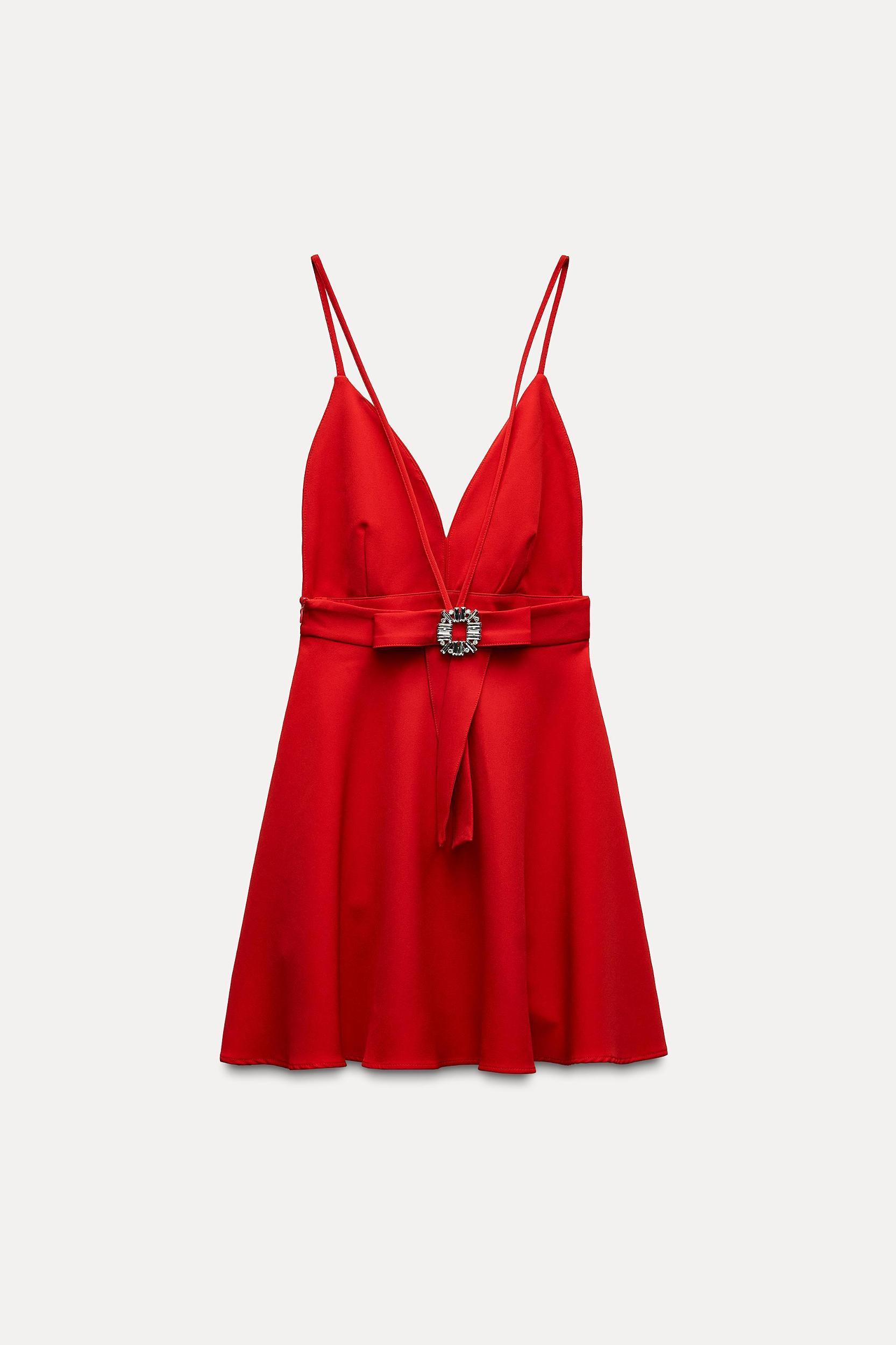 BACK JEWEL BOW MINI DRESS Product Image