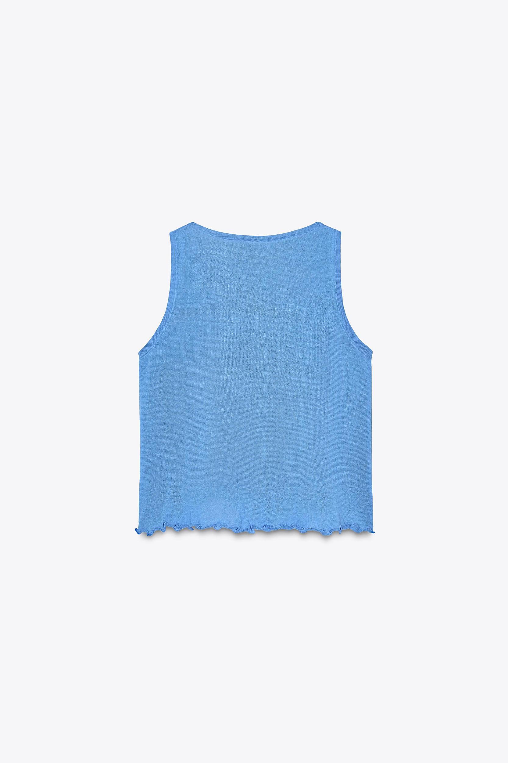 RUFFLED KNIT TOP Product Image