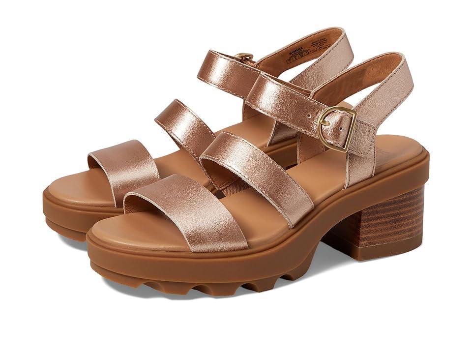 SOREL Joanie Heel Ankle Strap (Warm Gold/Gum 2) Women's Shoes Product Image
