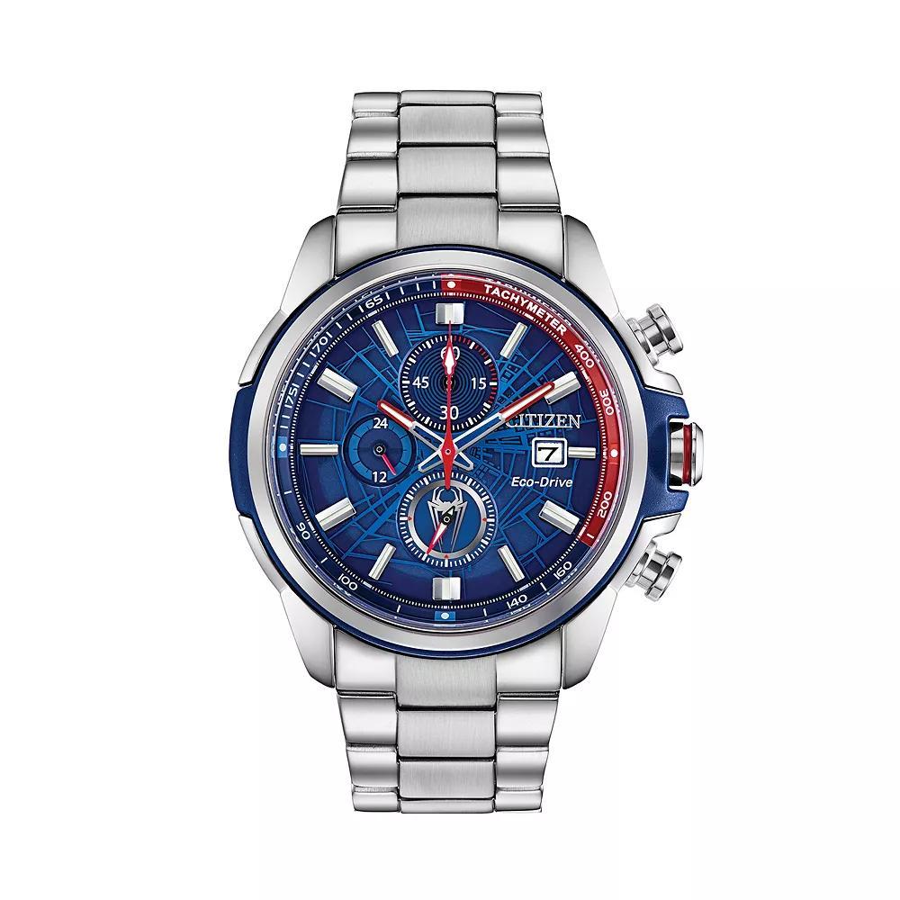 Marvel Spider-Man Mens Chronograph Watch by Citizen Silvertone Product Image
