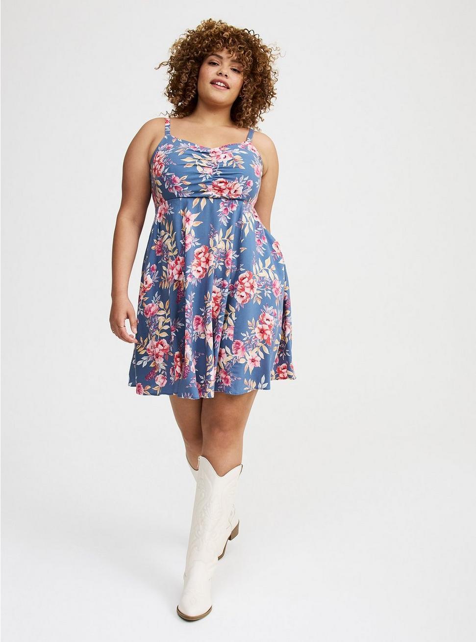 Challis Skater Mini Dress Product Image