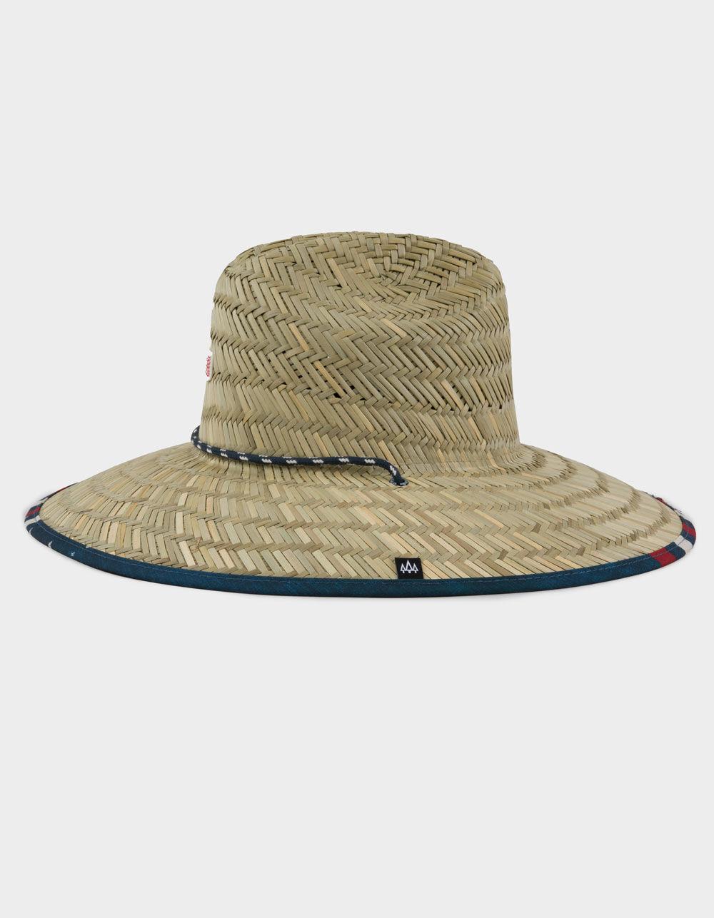 HEMLOCK HAT CO. Signature Straw Lifeguard Hat - BROWN COMBO Product Image