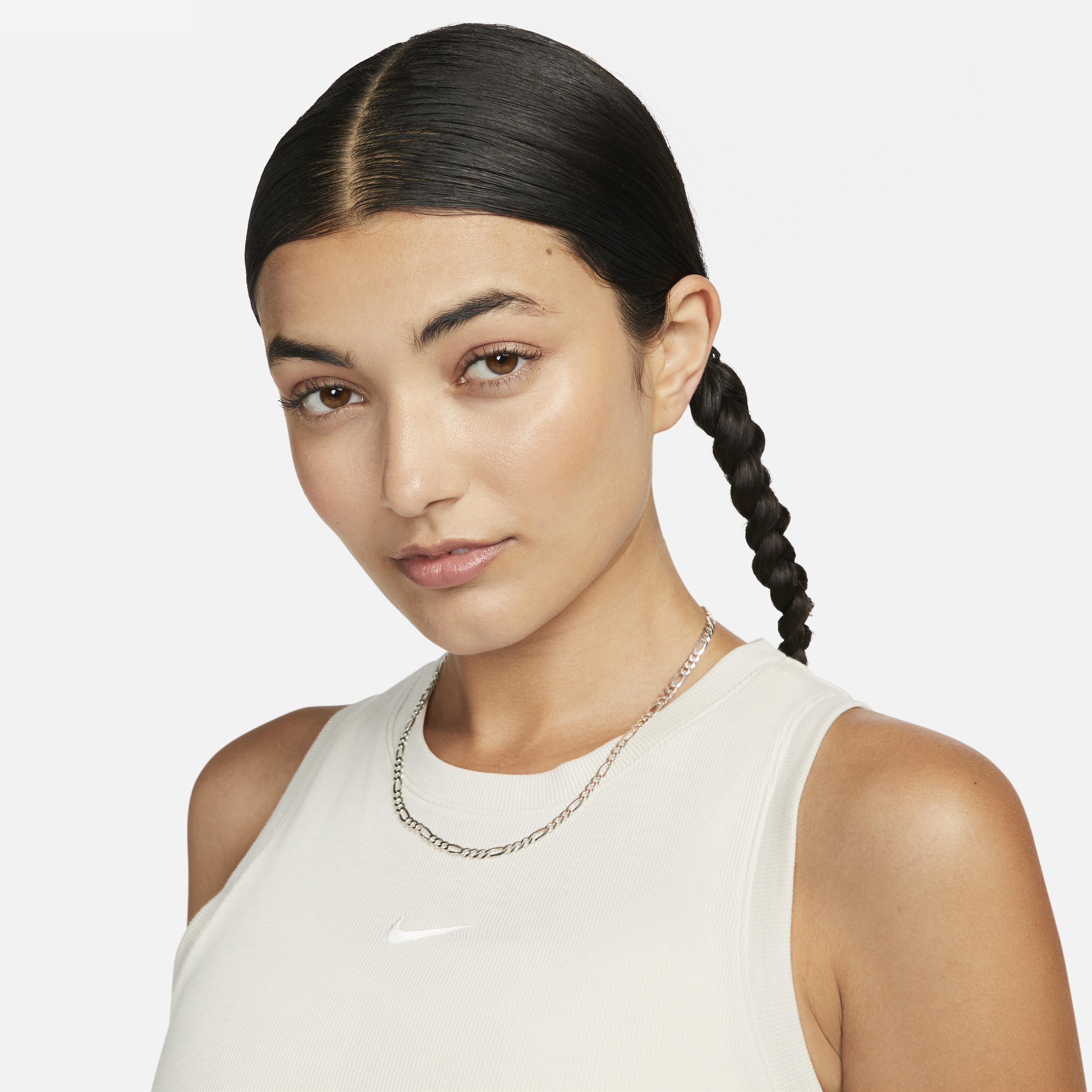 Womens Nike Sportswear Chill Knit Tight Cropped Mini-Rib Tank Top Product Image