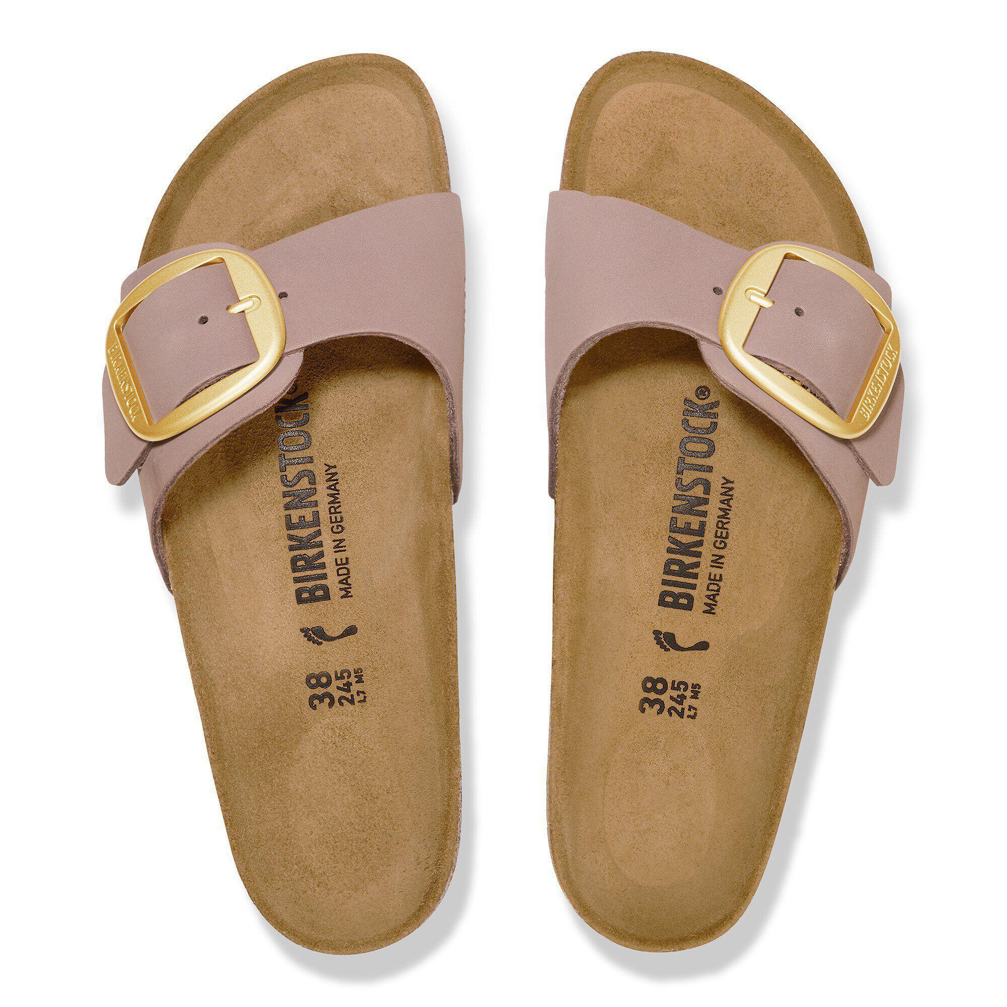 Madrid Big Buckle Nubuck Leather Ecru Product Image