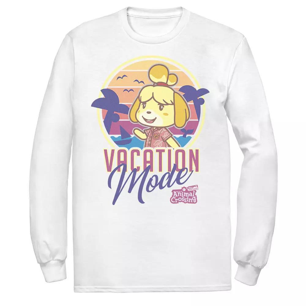 Men's Animal Crossing New Horizons Isabelle Vacation Mode Tee, Size: Large, White Product Image