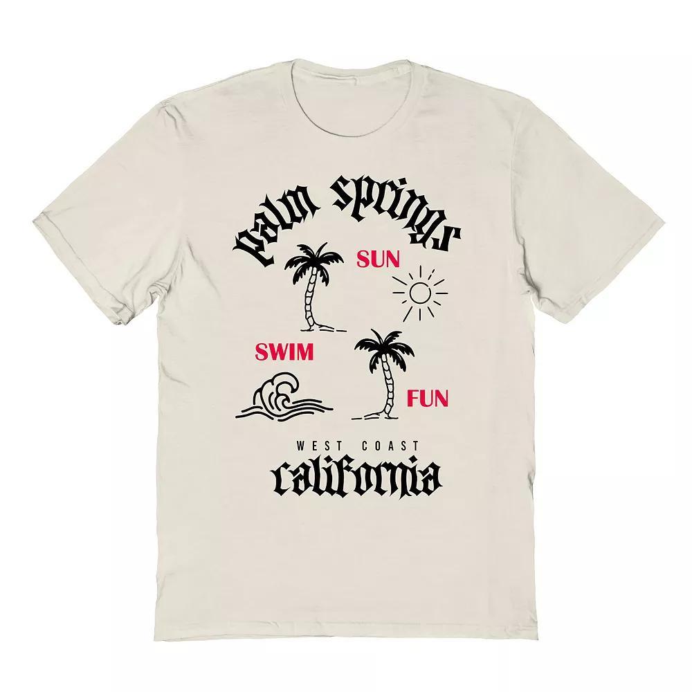 Men's Philcos Palm Springs Graphic Tee, Size: XXL, Natural Product Image