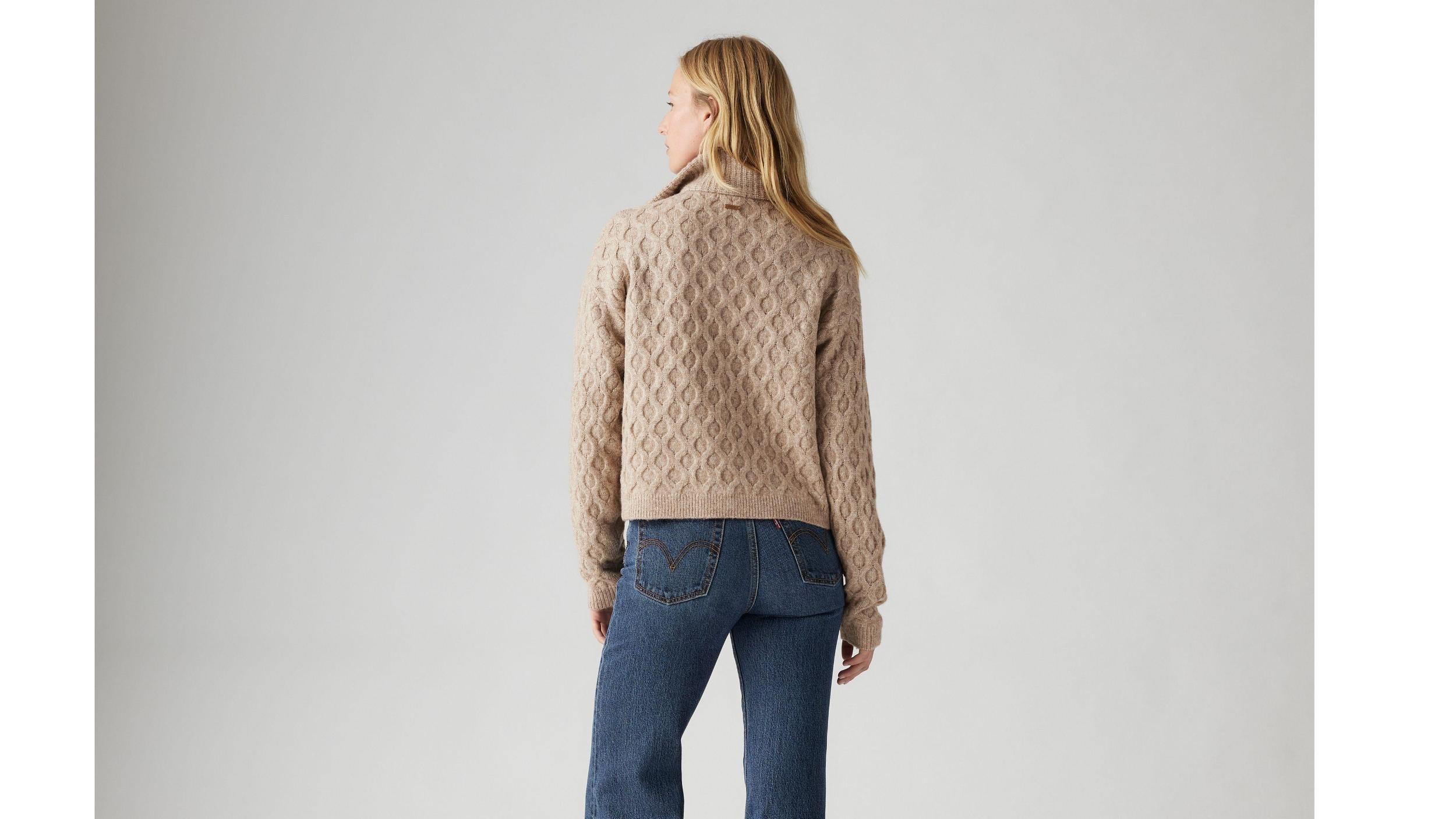 1/4 Zip Cable Sweater Product Image