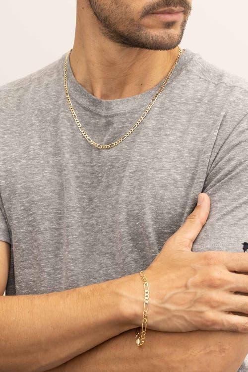 Mens 14K Yellow Solid Gold Florentine Figaro Bold Chain Product Image